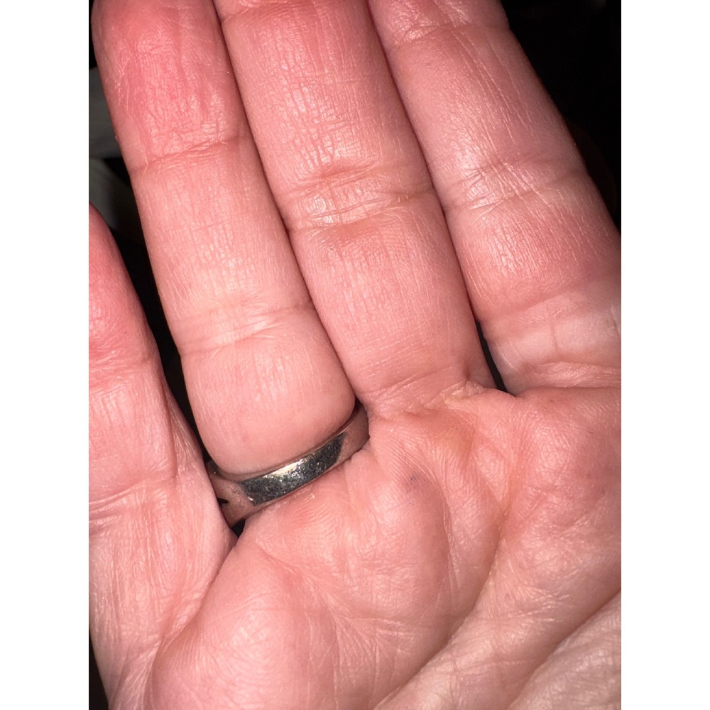 Black and White‎ Pave Criss Cross X Ring Silver Tone Statement Band 6.5 - Picture 5 of 6